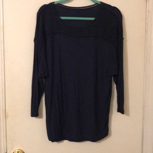 Navy blue maternity blouse